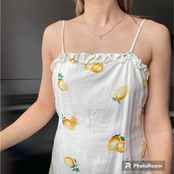 Linen Lemon Dress - Picture 1 of 3